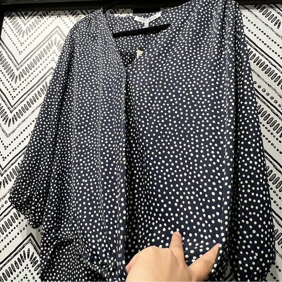 Collective Concepts Polka Dot Wrap Top Size XL - Picture 5 of 9